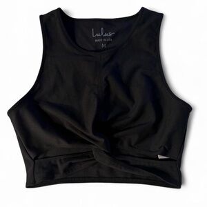 Lulu's Sleek Black Crop Top